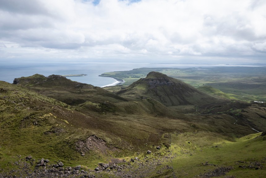View from the hike over the Quiraing mountain range.